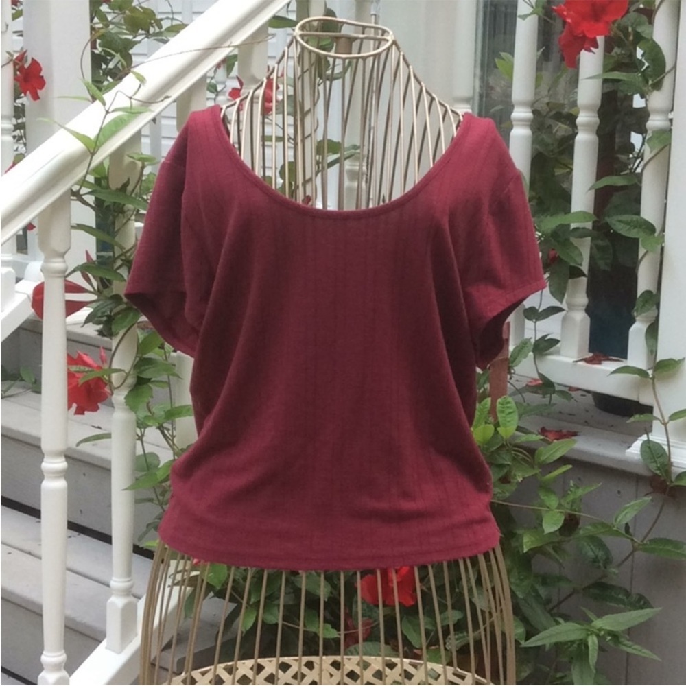 AERO Red Cropped Shirt
